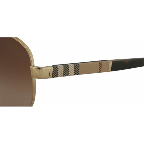 Burberry Pilot-Shaped Sunglasses, Light Gold & Brown Gradient Lens, NWT - Picture 11 of 16